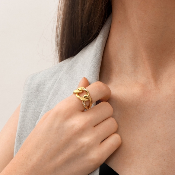 Basique Jewelry - 🎈BASIQUE 18K gold plated ring